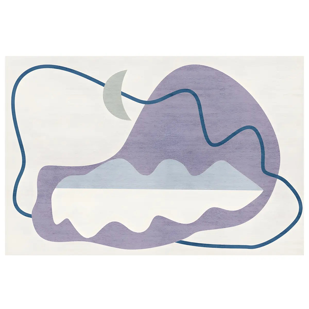 Nordic Abstract Rectangular Velvet Beige Area Rug Image - 12