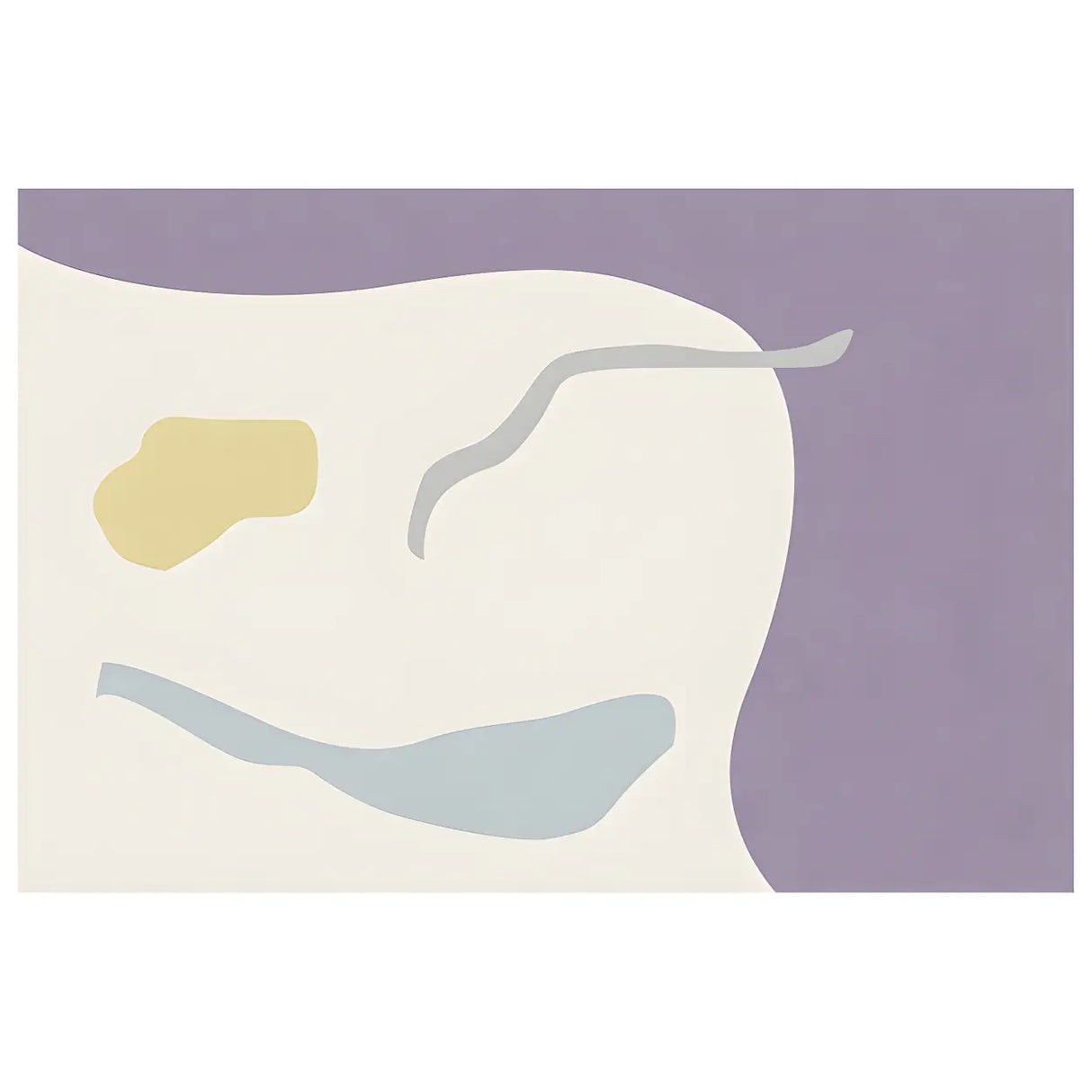 Nordic Abstract Rectangular Velvet Beige Area Rug Image - 5