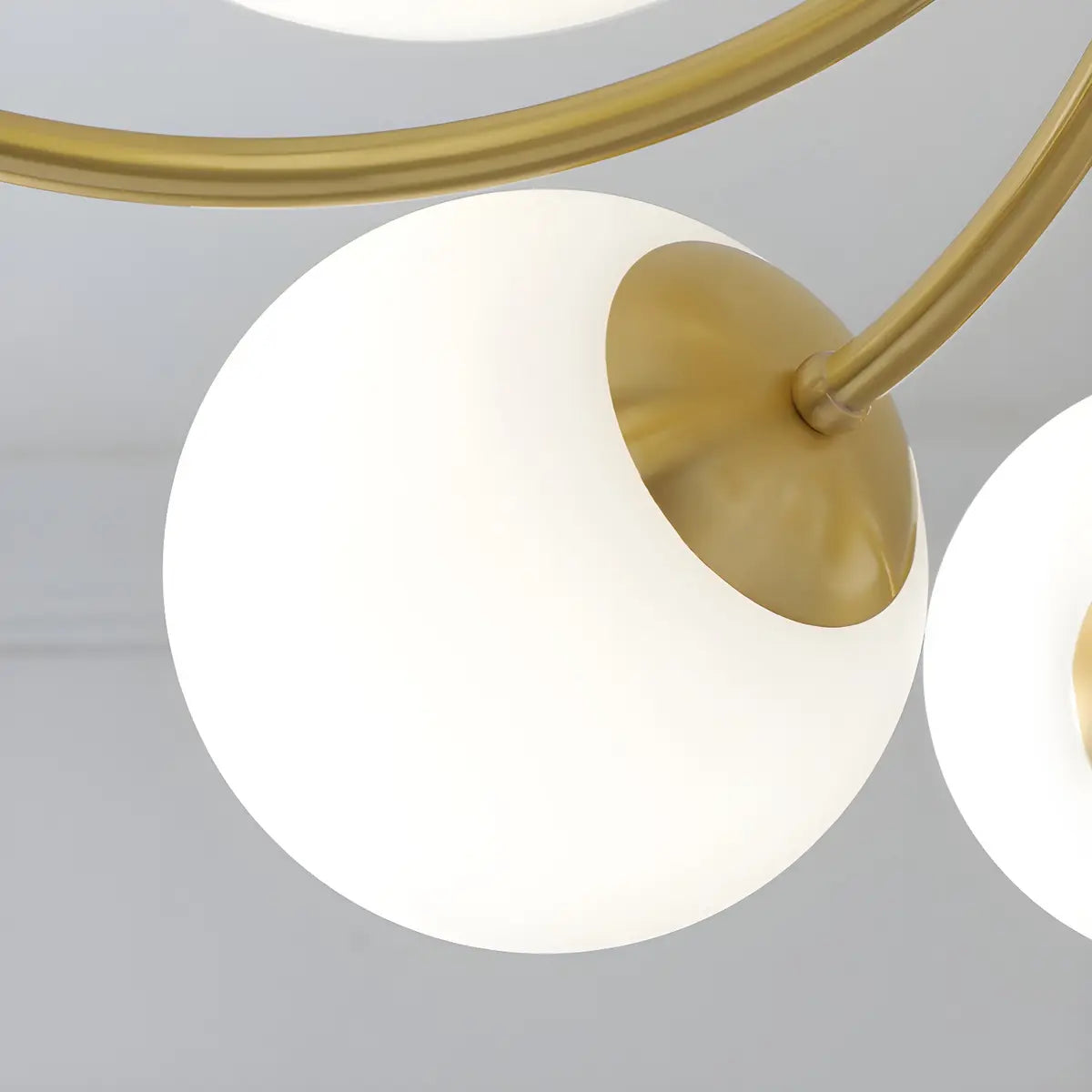 Nordic Arm Globe Living Room Gold 8-Light Chandelier Image - 11