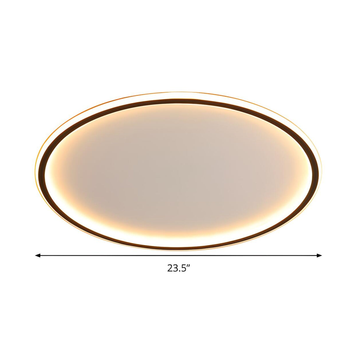 Nordic Black Disc Dimming LED Flush Mount Ceiling Light Image - 7