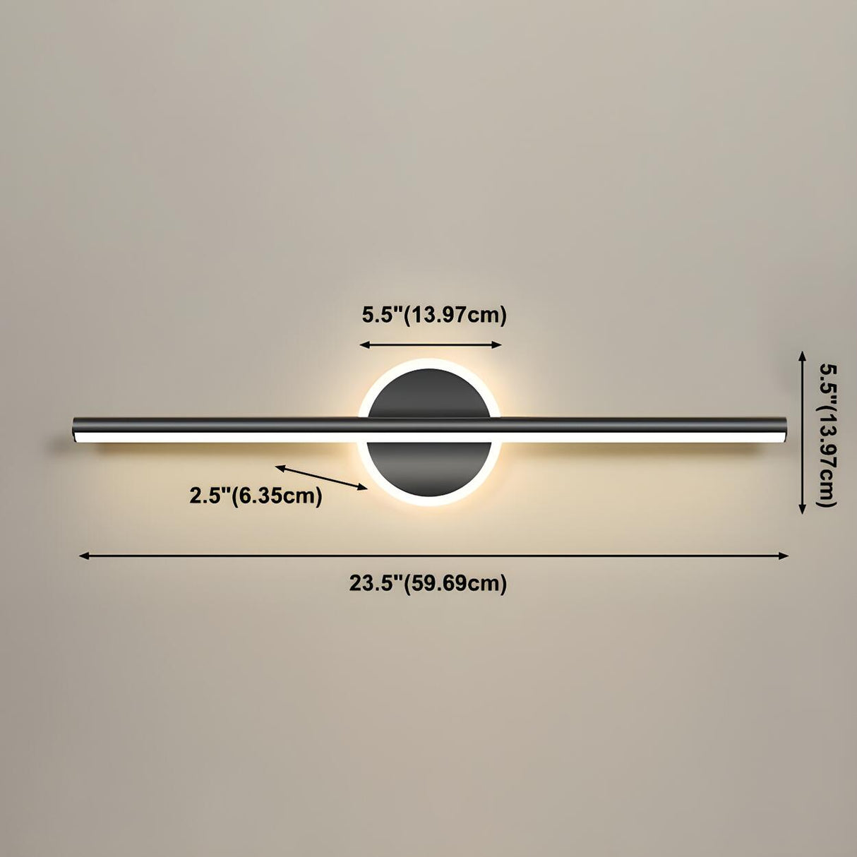 Nordic Black Strip Simple Geometric Accent Vanity Light Image - 24