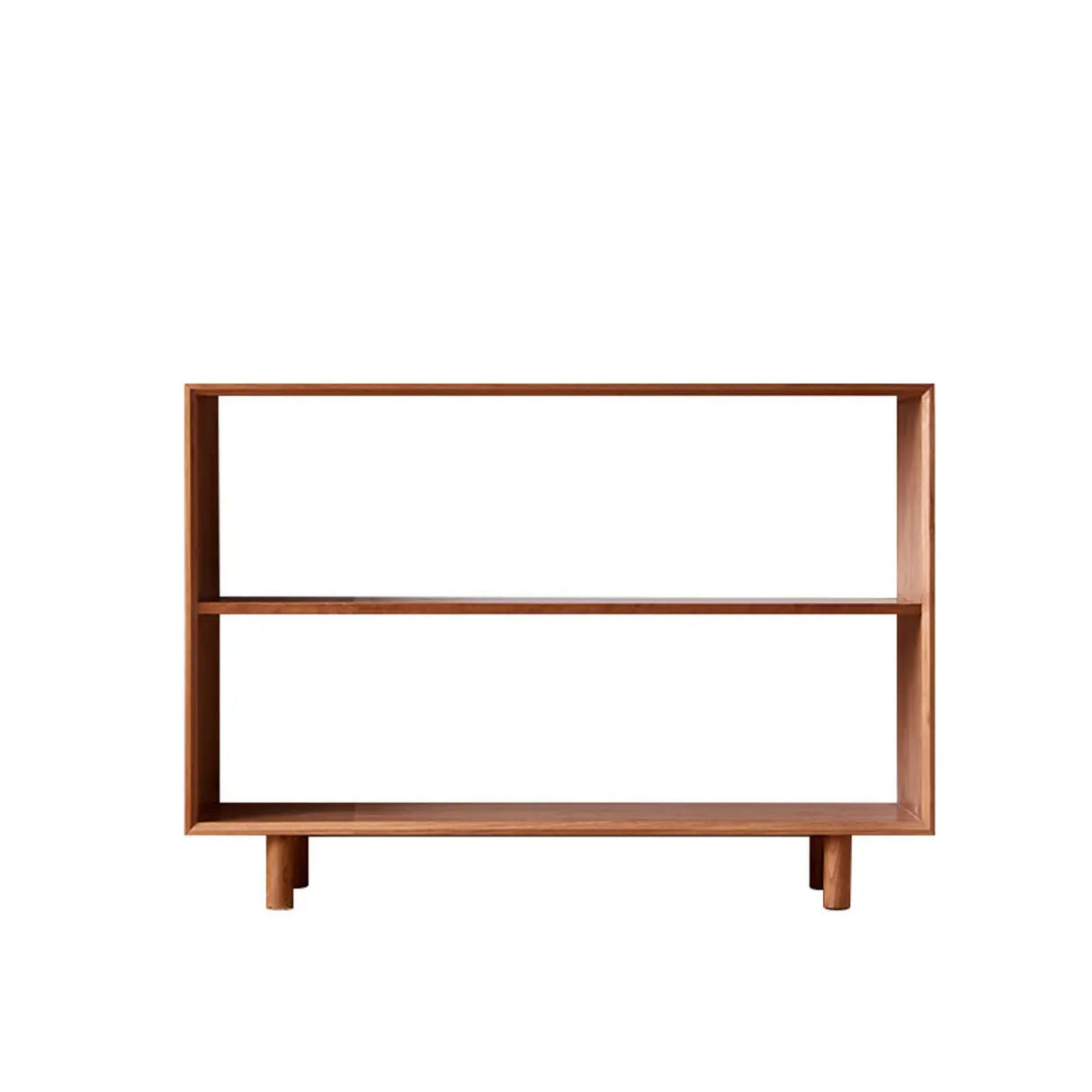 Nordic Cherry Wood Horizontal Storage Small Bookshelf Image - 3