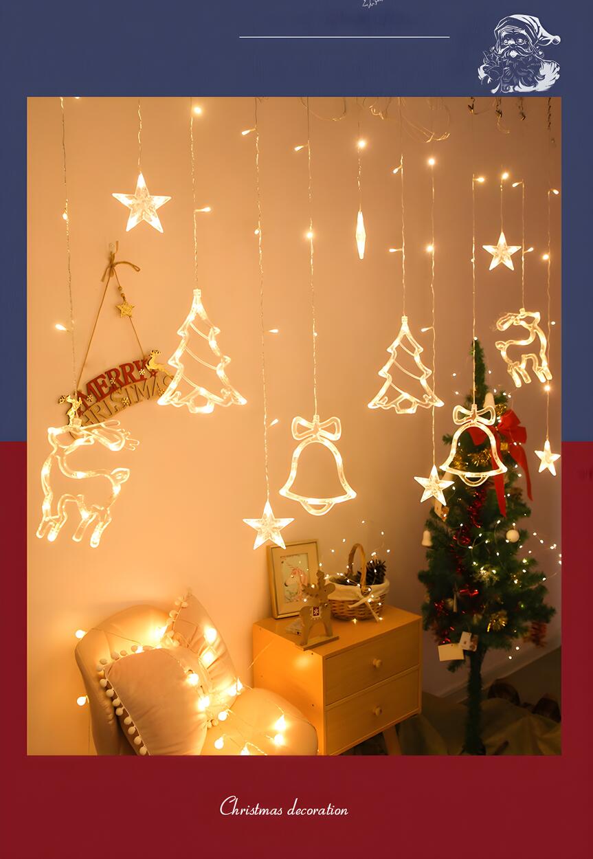 Nordic Christmas Tree and Deer Starry String Lights Image - 15