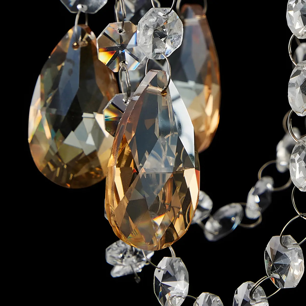 Nordic Clear Dome Bedroom Adjustable Crystal Pendant Light Image - 11