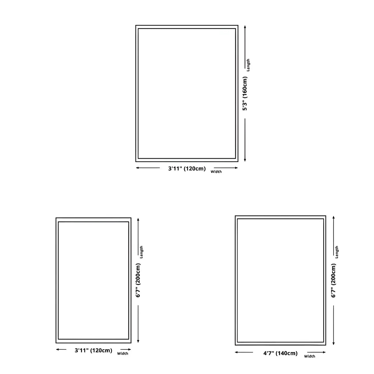 Nordic Color Block Polyester Beige Non-Slip Area Rug