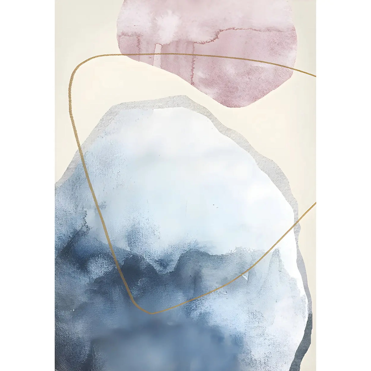 Nordic Colorblock Pastel Polyester Living Room Anti-Slip Rug Image - 3