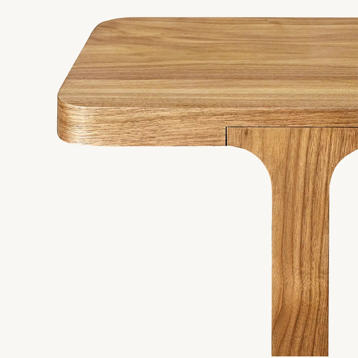 Nordic Design Entryway Rectangular Oak Console Table Image - 5