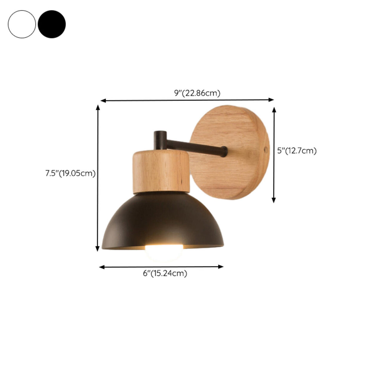 Nordic Durable Cone Wooden LED Wall Sconce Light Image - 16