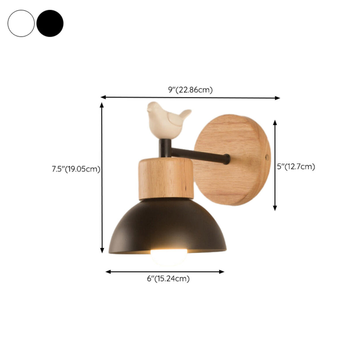 Nordic Durable Cone Wooden LED Wall Sconce Light Image - 17