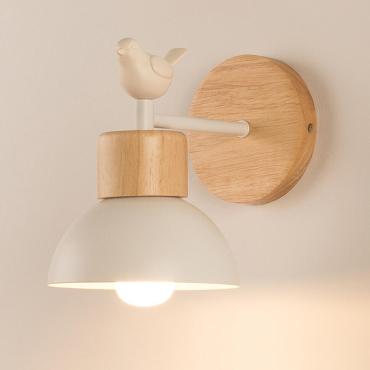 Nordic Durable Cone Wooden LED Wall Sconce Light Image - 2