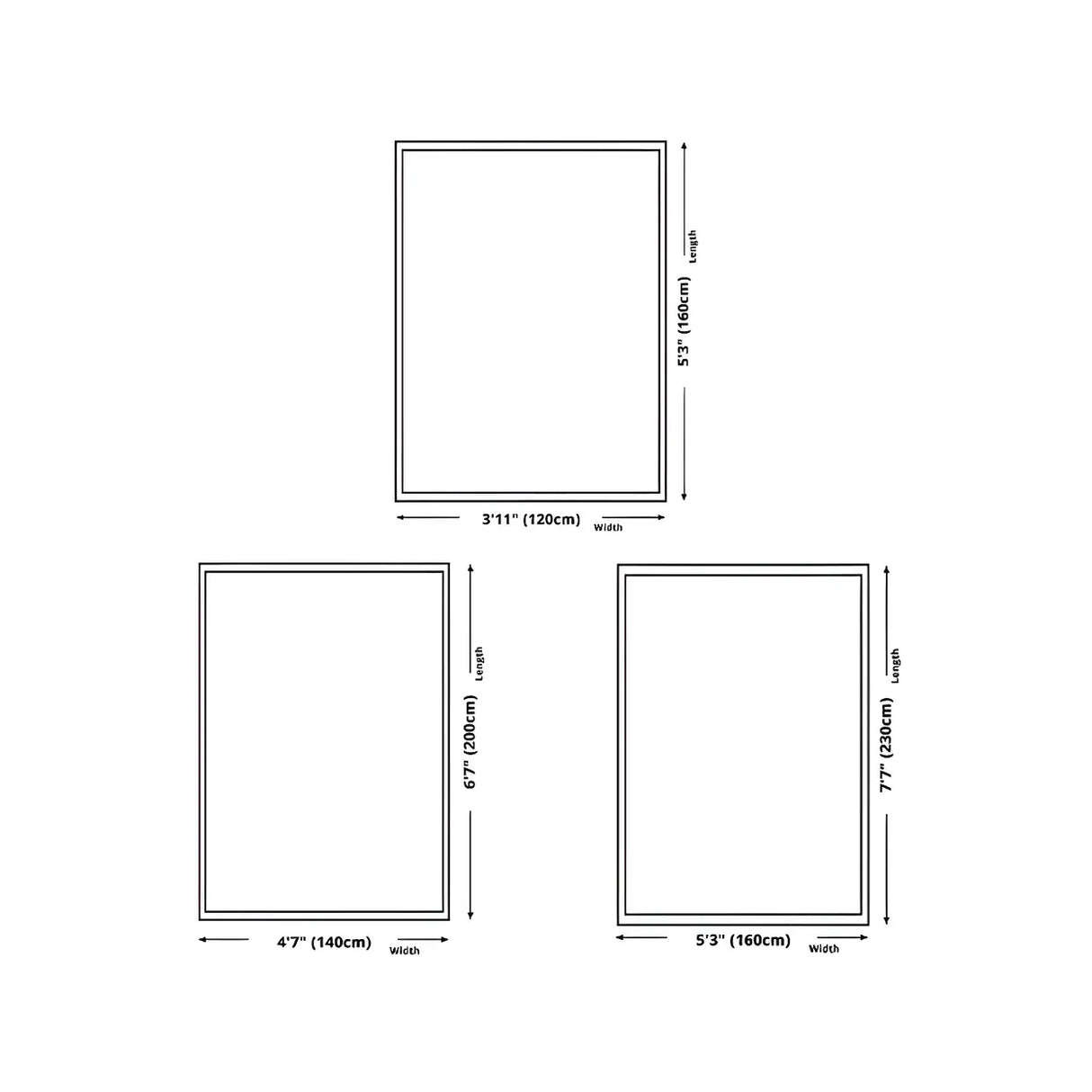 Nordic Geometric Cashmere Beige Non-slip Area Rug