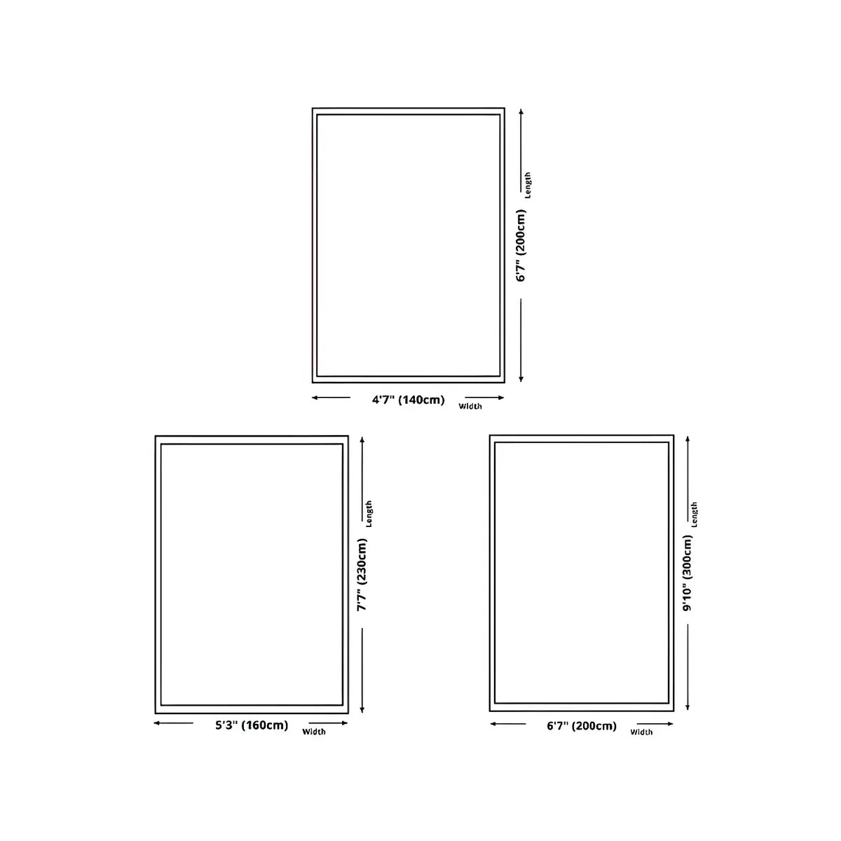 Nordic Geometric Rectangle Polyester Grey Area Rug Image - 12