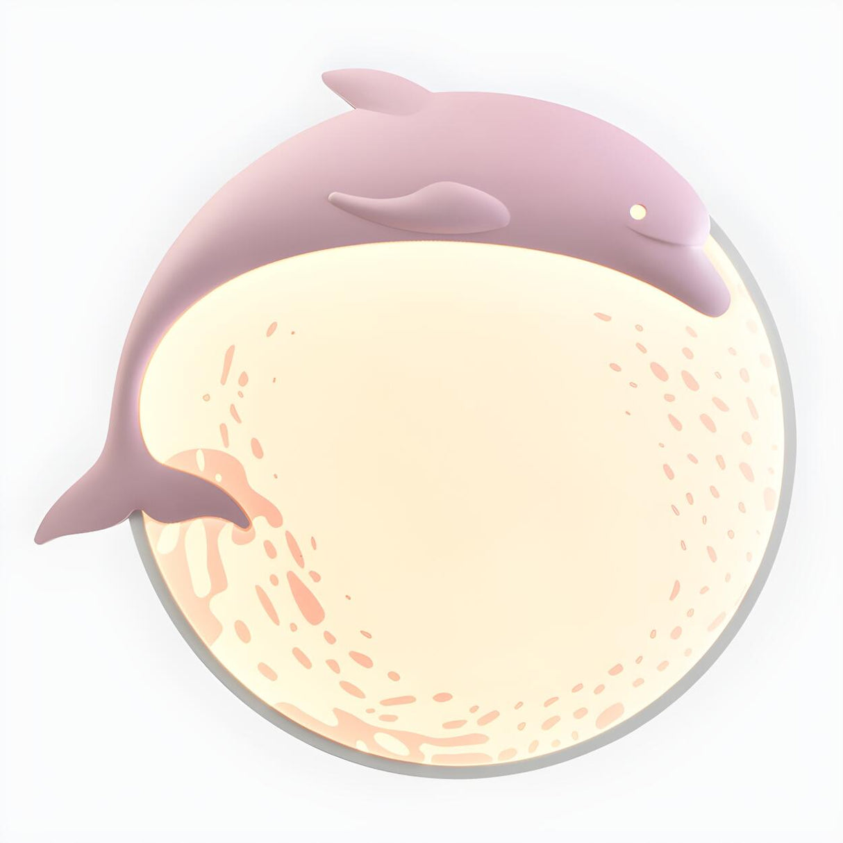 Nordic Kids Room Dolphin LED Ceiling Fan with Light Image - 12