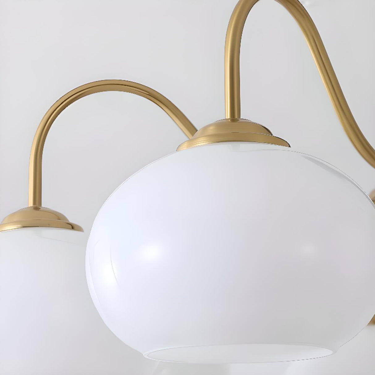 Nordic Large Glass Drum Semi-Flush Mount Light 8-Light Image - 8