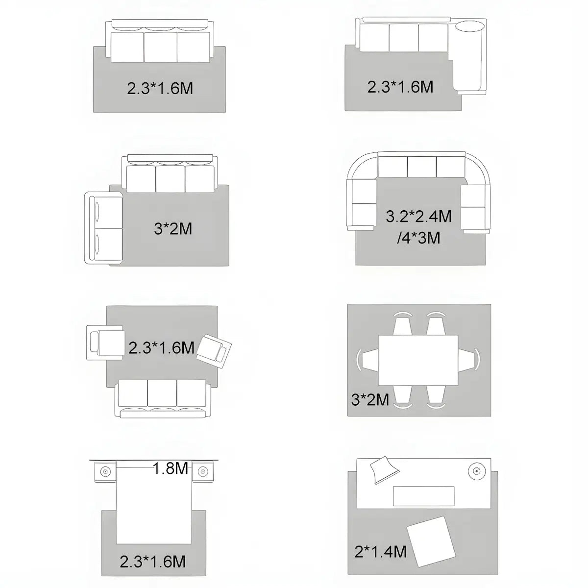 Nordic Modern Abstract Polyester Beige Area Rug Image - 10