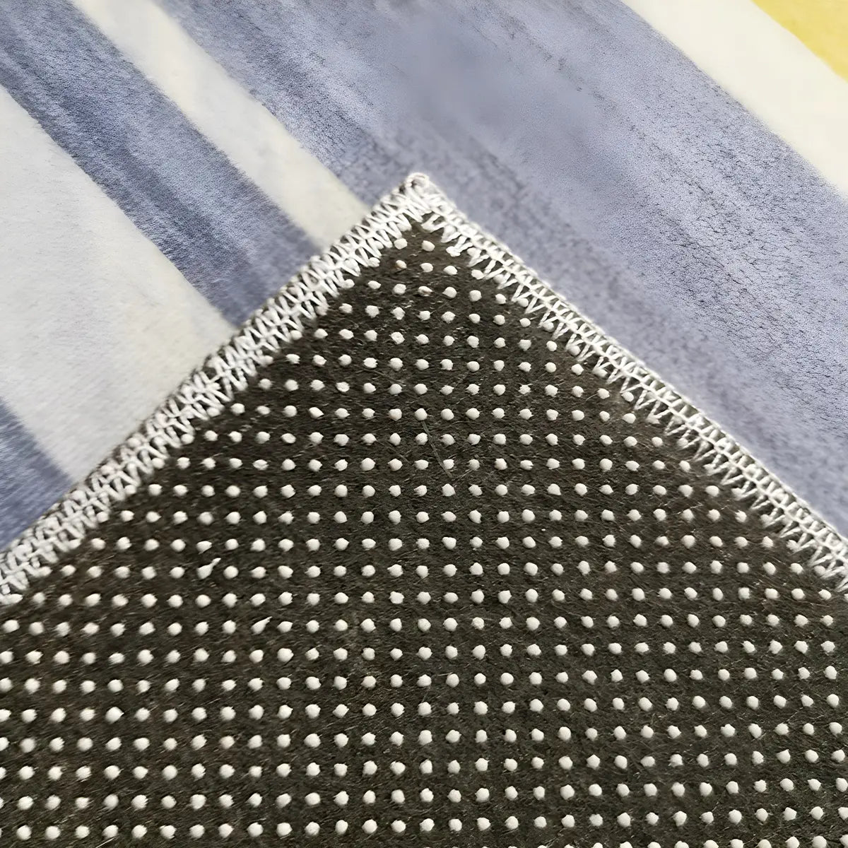 Nordic Modern Abstract Polyester Beige Area Rug Image - 6