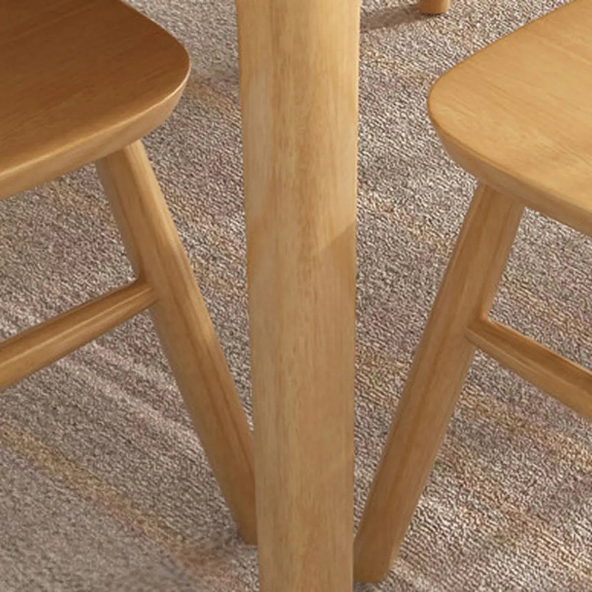 Nordic Oval Wood Dining Table Natural Finish Drop Leaf Image - 7