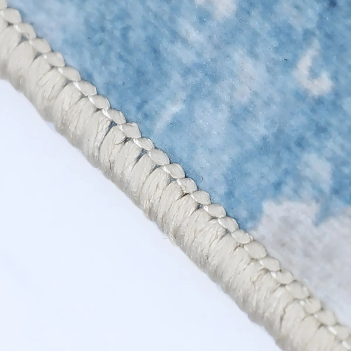 Nordic Rectangle Watercolor Soft Fabric Blue Area Rug Image - 14