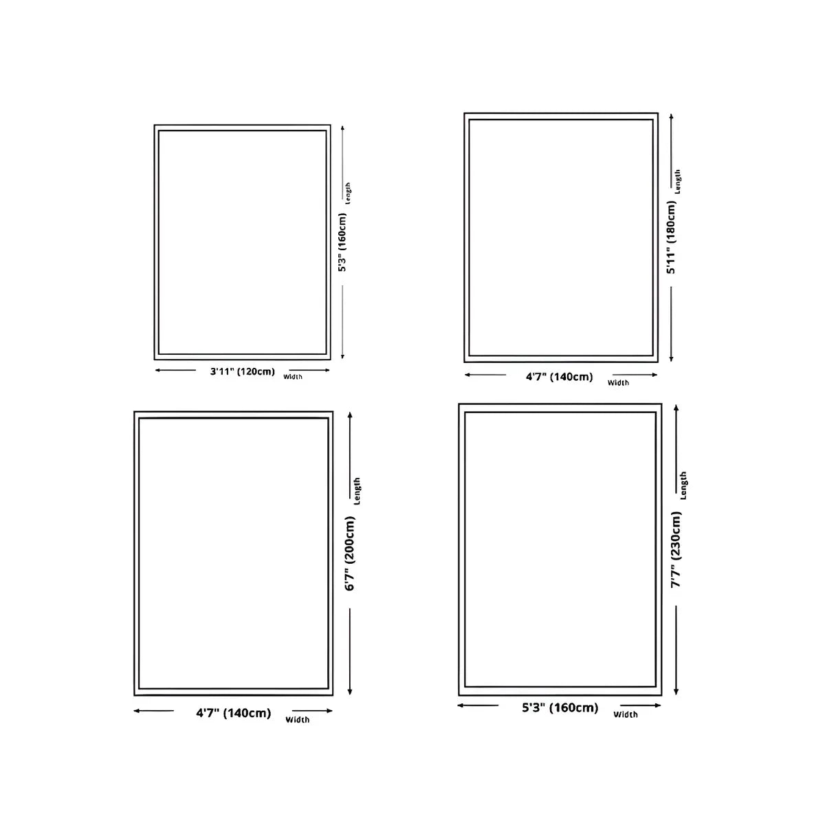 Nordic Rectangular Leather Colorblock Area Rug