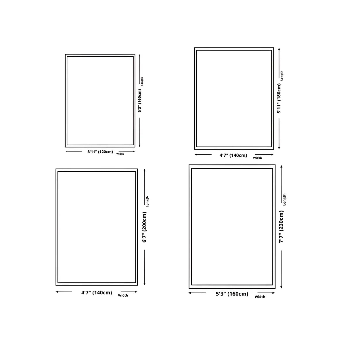 Nordic Rectangular Polyester Rose Beige Area Rug