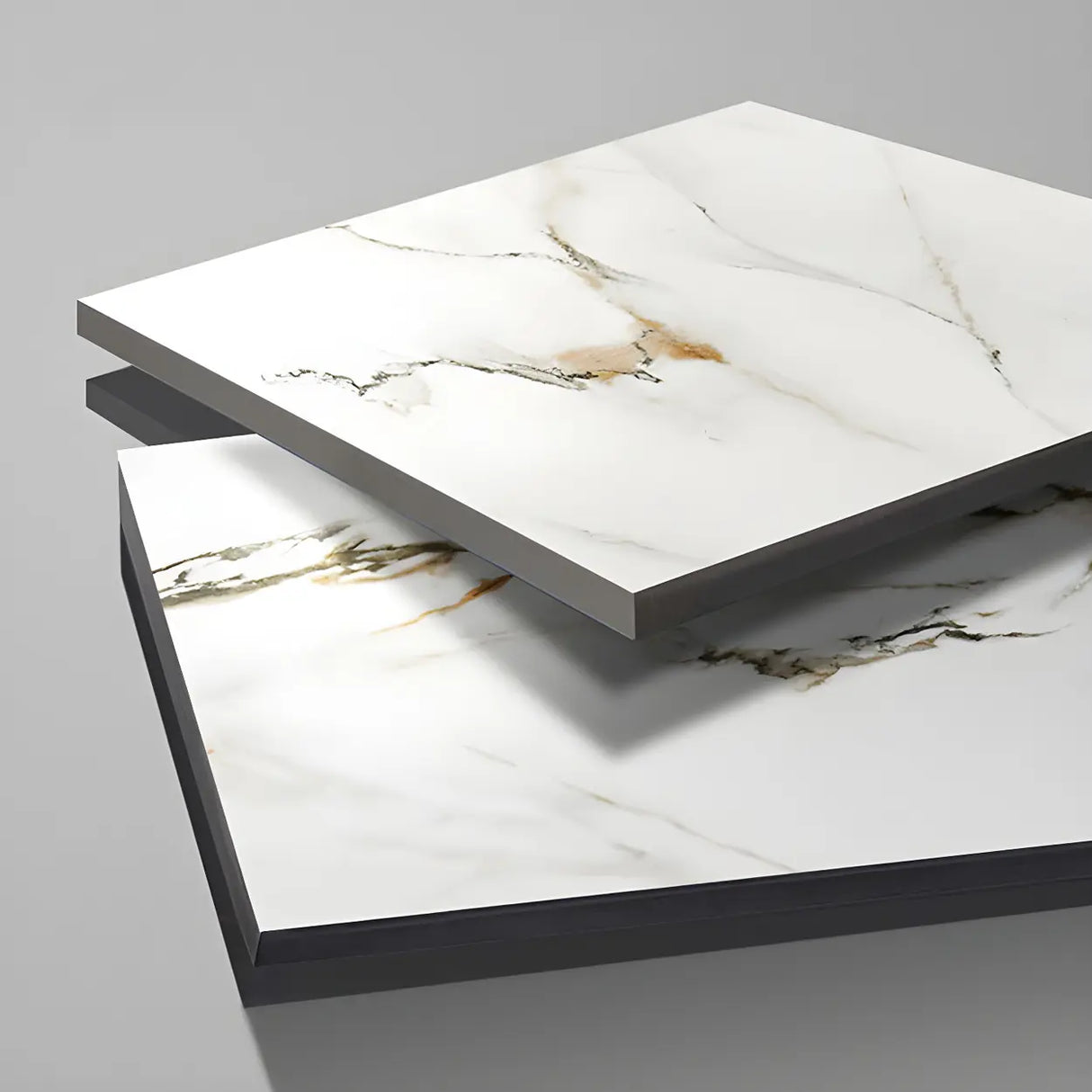 Nordic Scratch Resistant Round Stone Grey Large Dining Table Image - 6