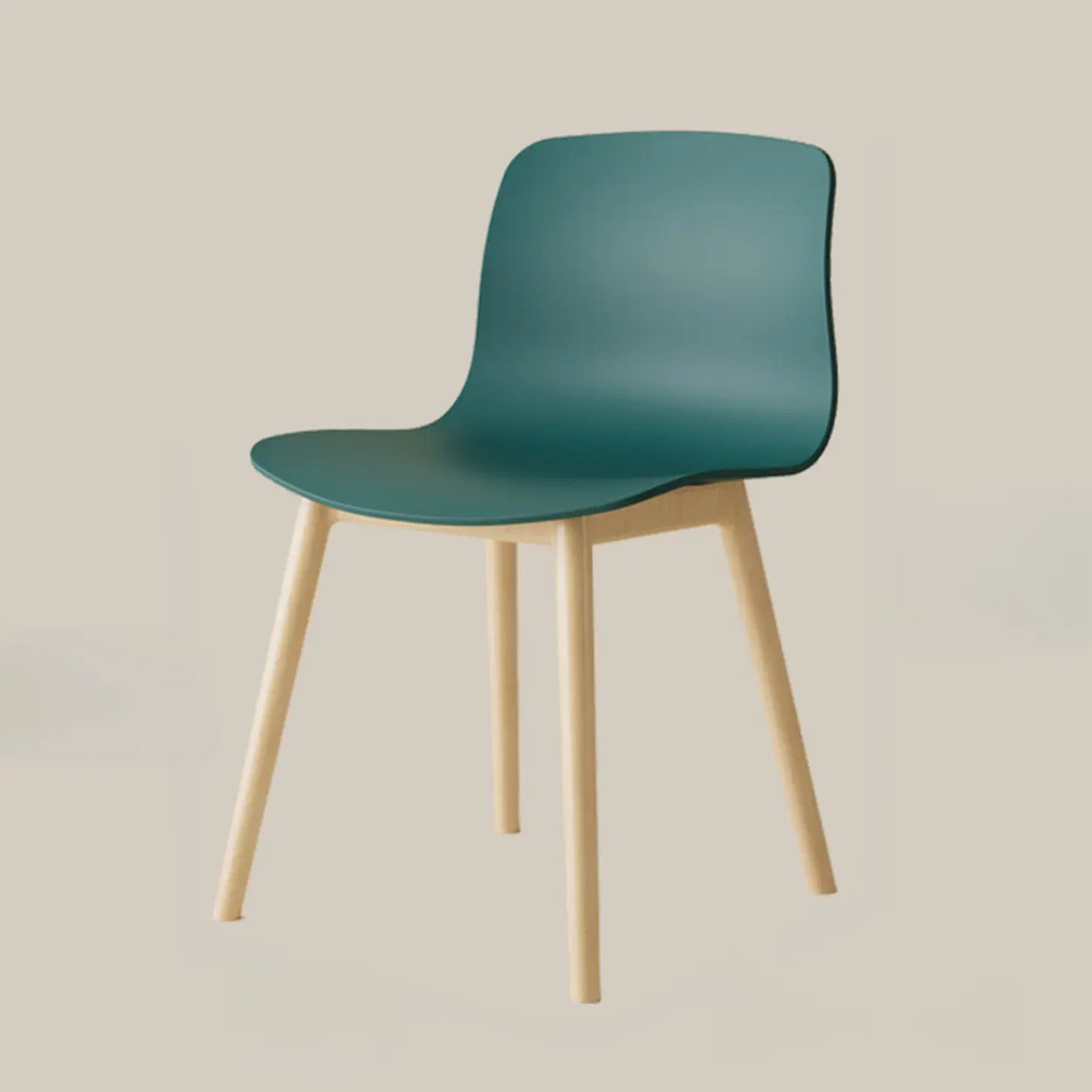 Nordic Simple Acrylic Armless Wooden Leg Dining Chair Image - 11