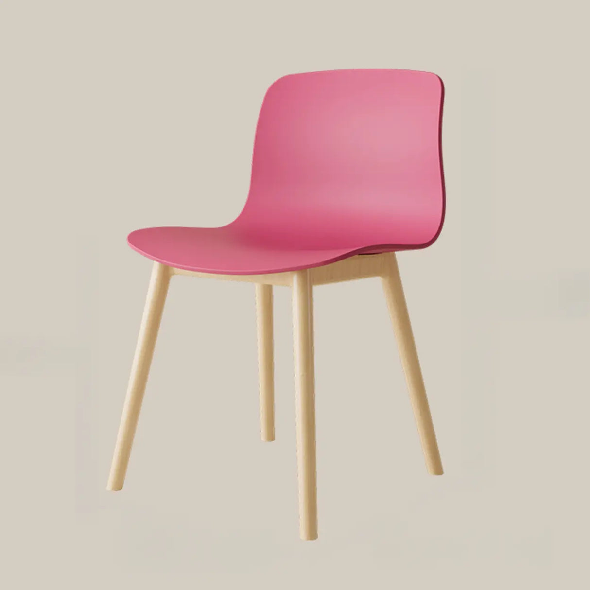 Nordic Simple Acrylic Armless Wooden Leg Dining Chair Image - 13