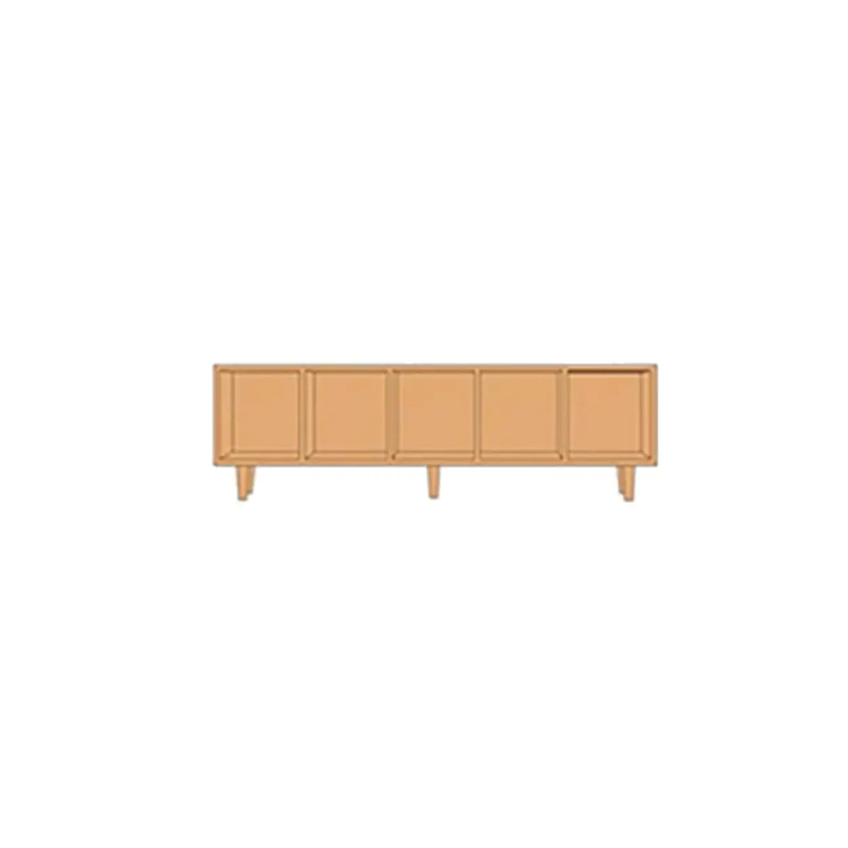 Nordic Simple Rectangular Open Back Wooden Bookcases Image - 11