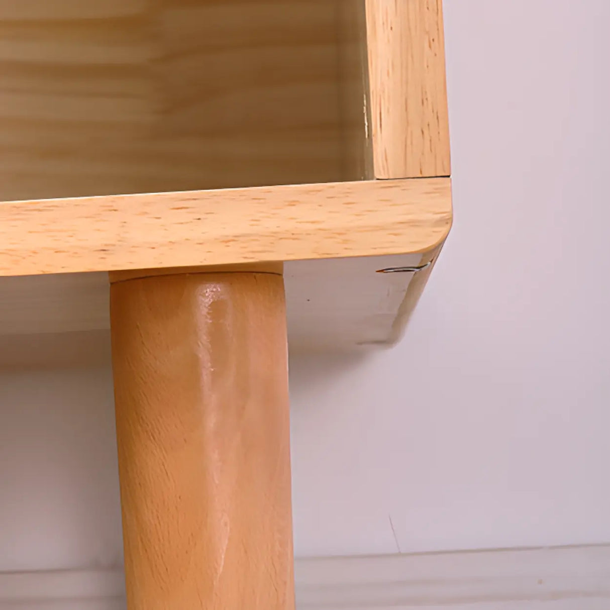 Nordic Simple Rectangular Open Back Wooden Bookcases Image - 15