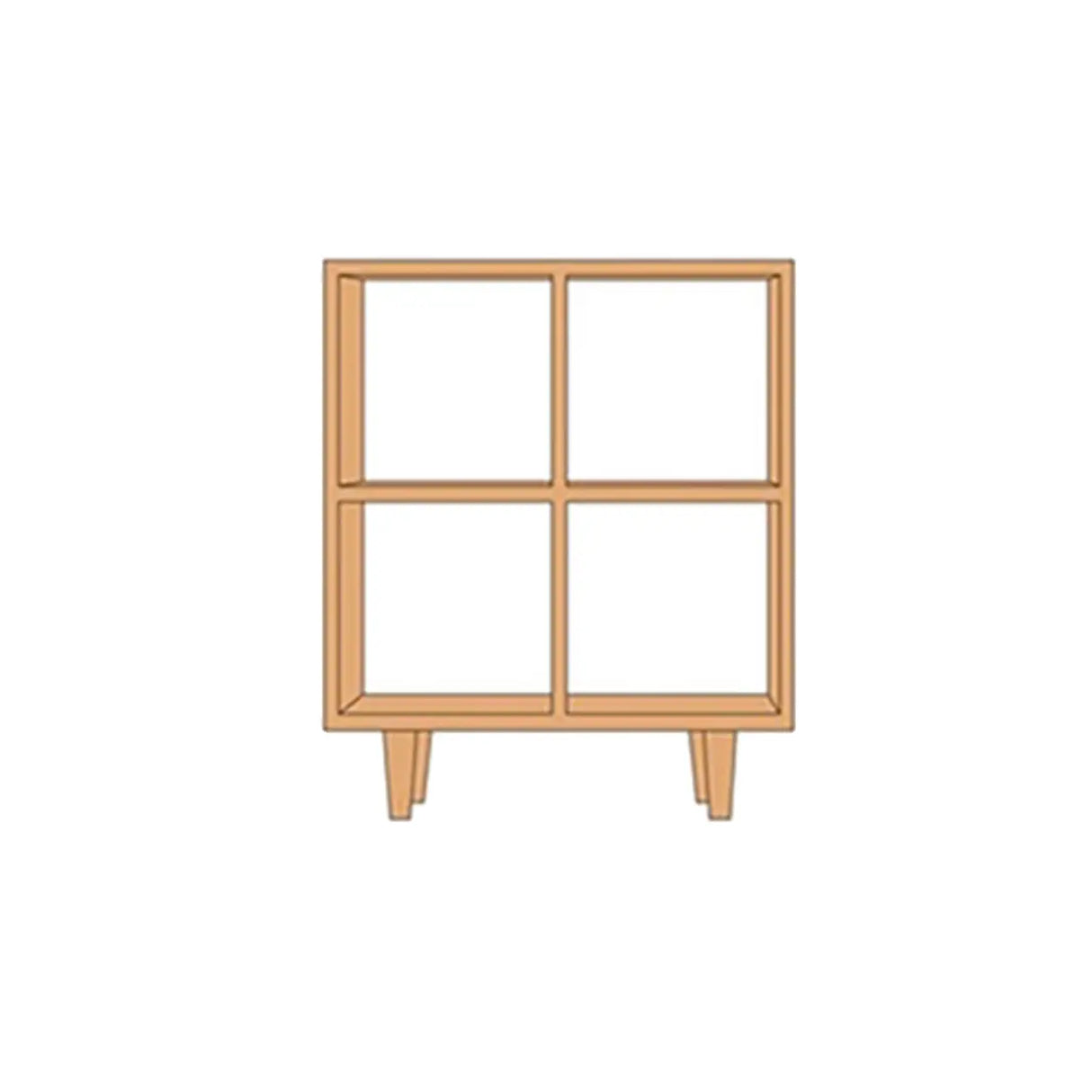 Nordic Simple Rectangular Open Back Wooden Bookcases Image - 18