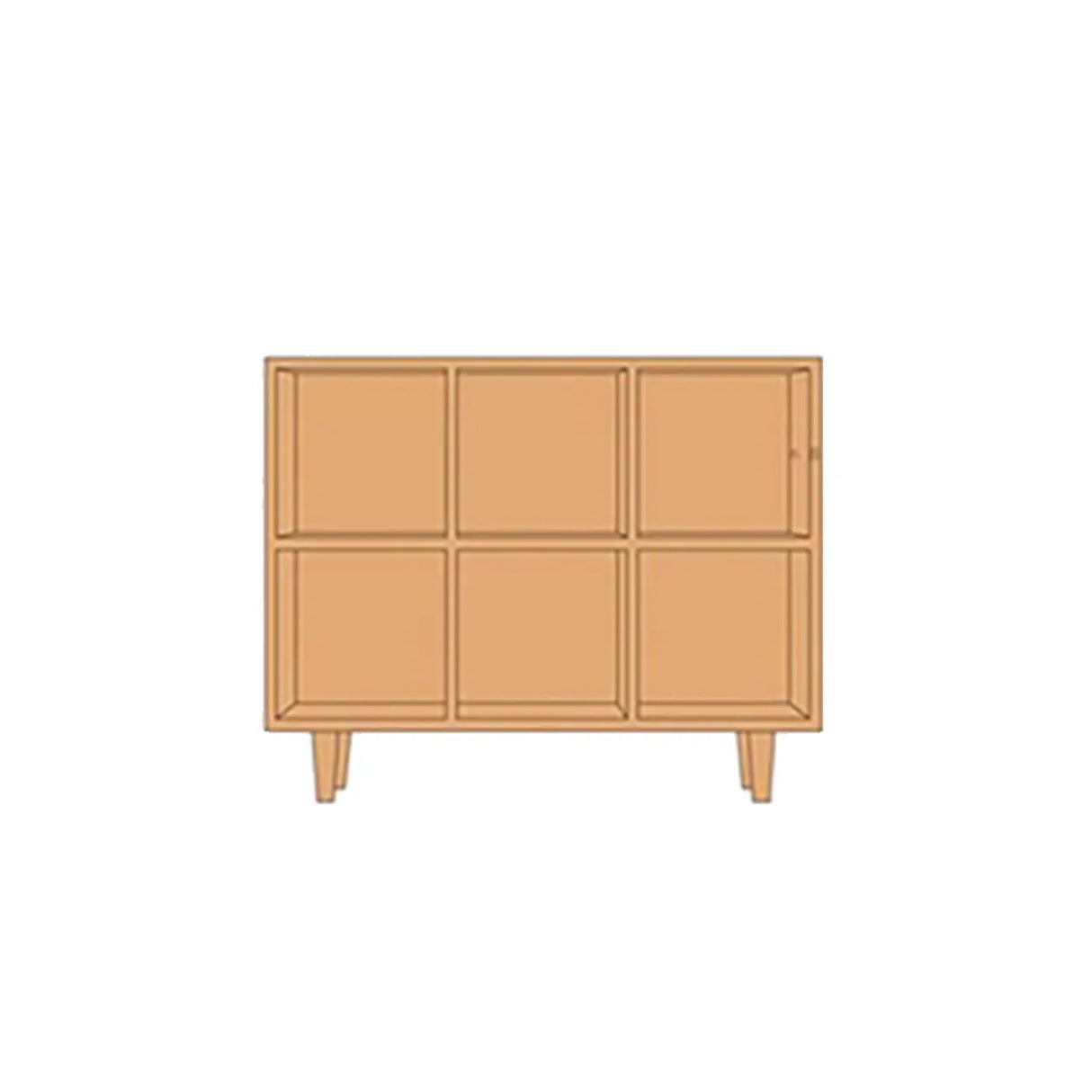 Nordic Simple Rectangular Open Back Wooden Bookcases Image - 21