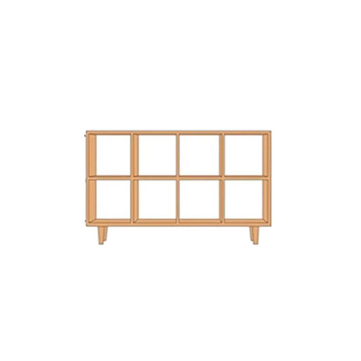 Nordic Simple Rectangular Open Back Wooden Bookcases Image - 22