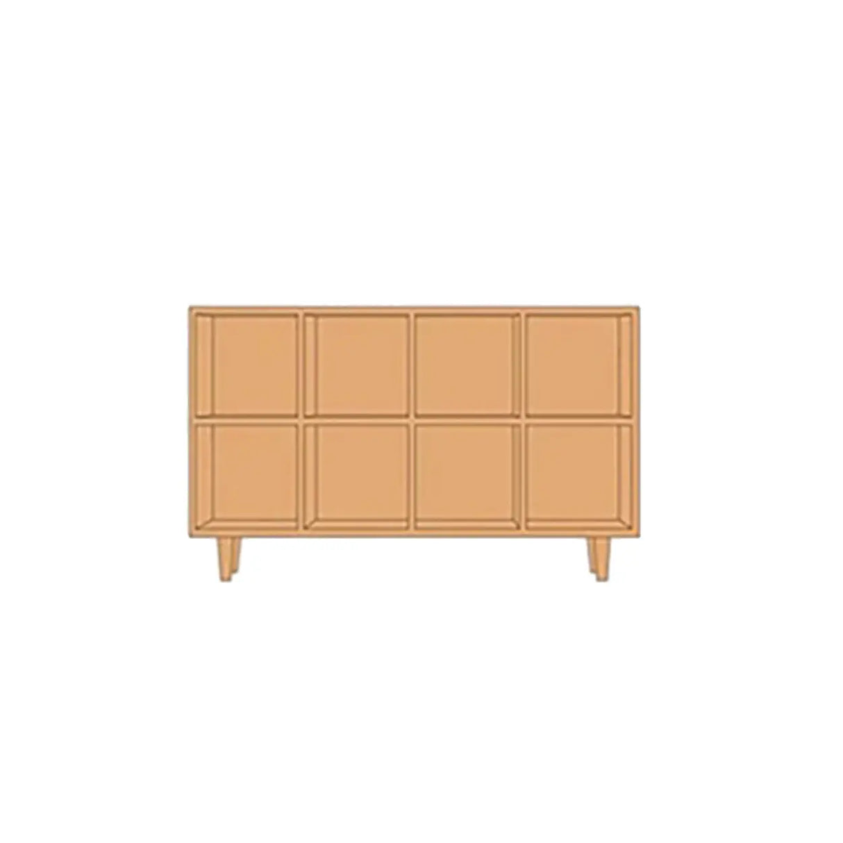 Nordic Simple Rectangular Open Back Wooden Bookcases Image - 23