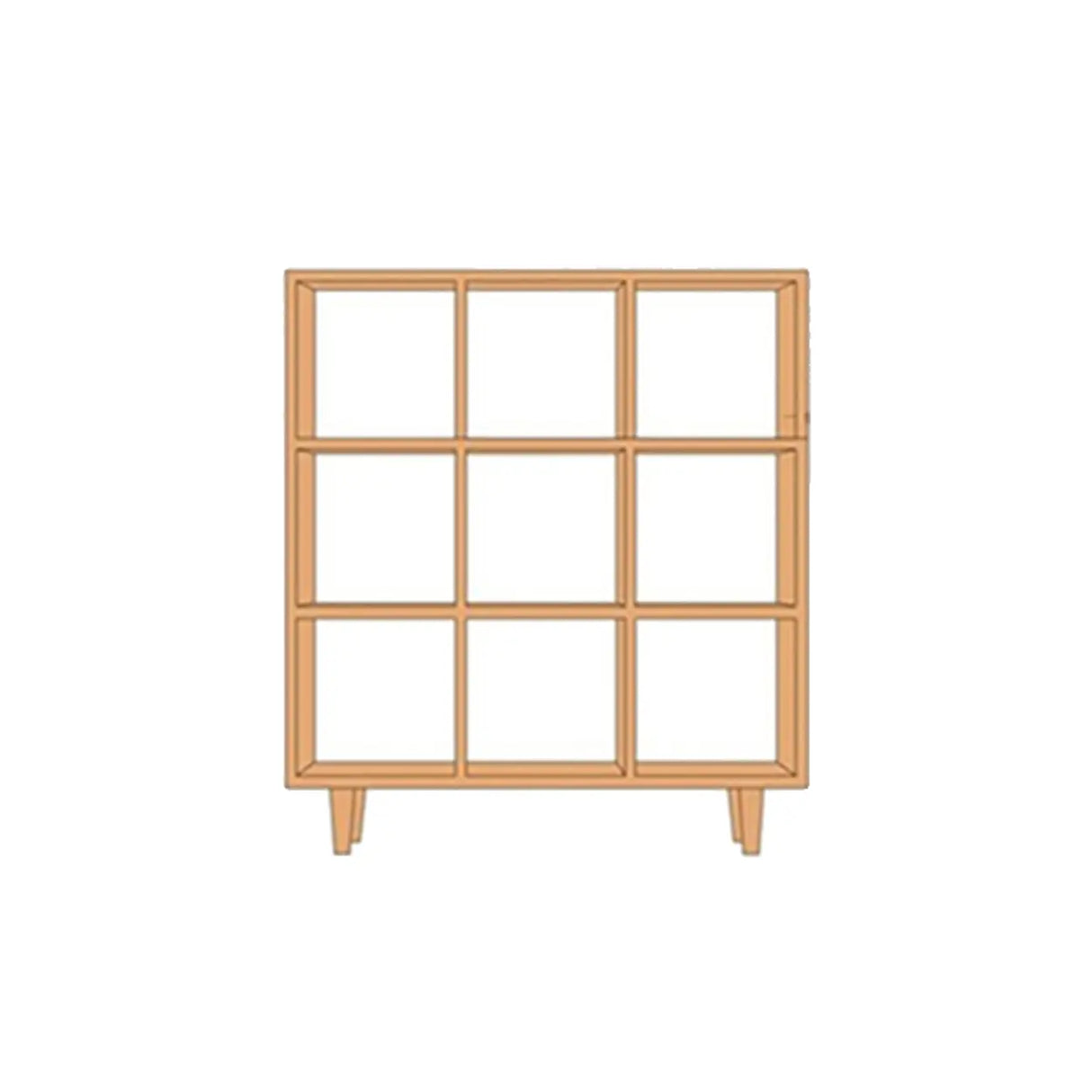 Nordic Simple Rectangular Open Back Wooden Bookcases Image - 28