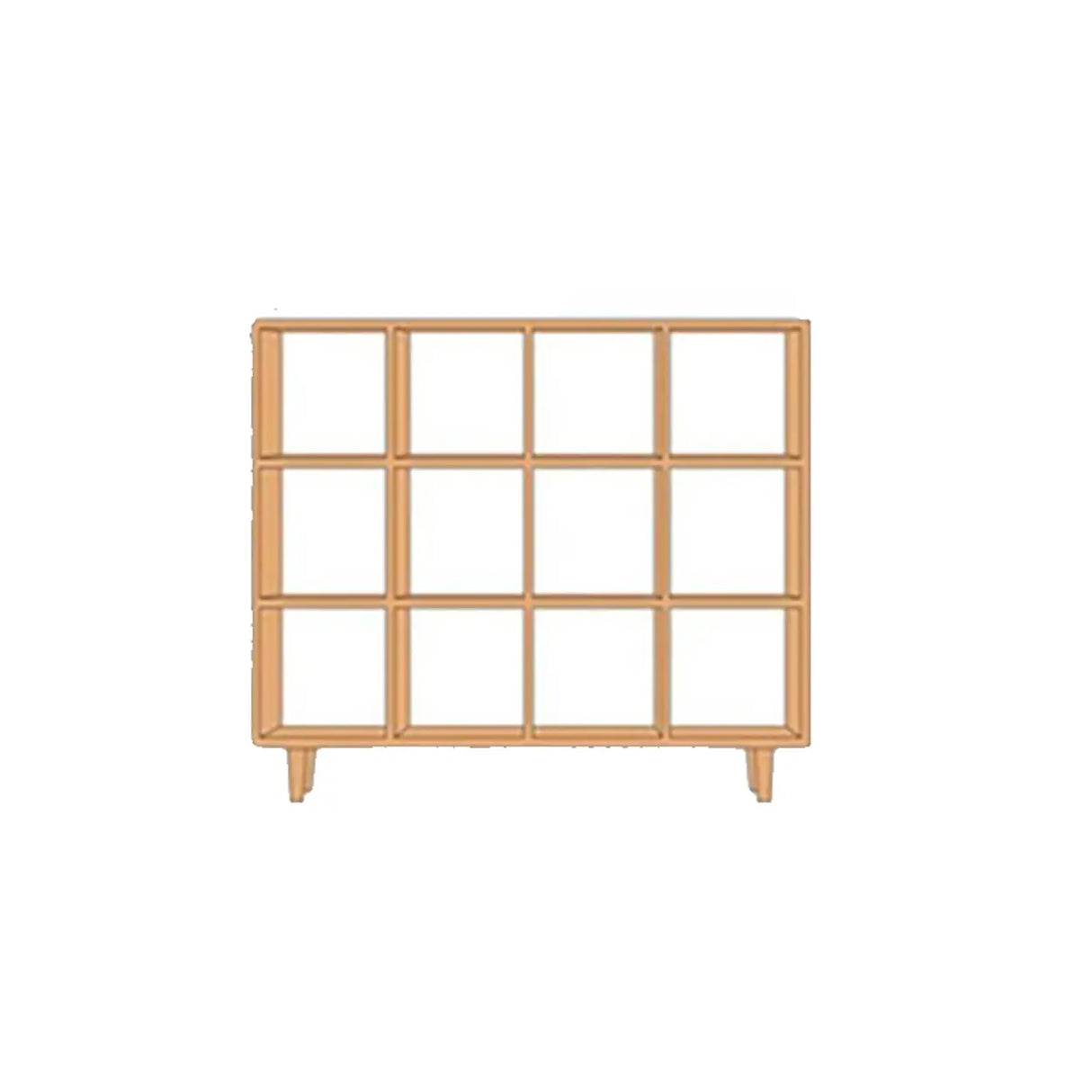 Nordic Simple Rectangular Open Back Wooden Bookcases Image - 30