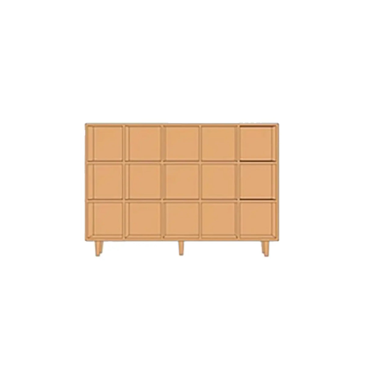 Nordic Simple Rectangular Open Back Wooden Bookcases Image - 33