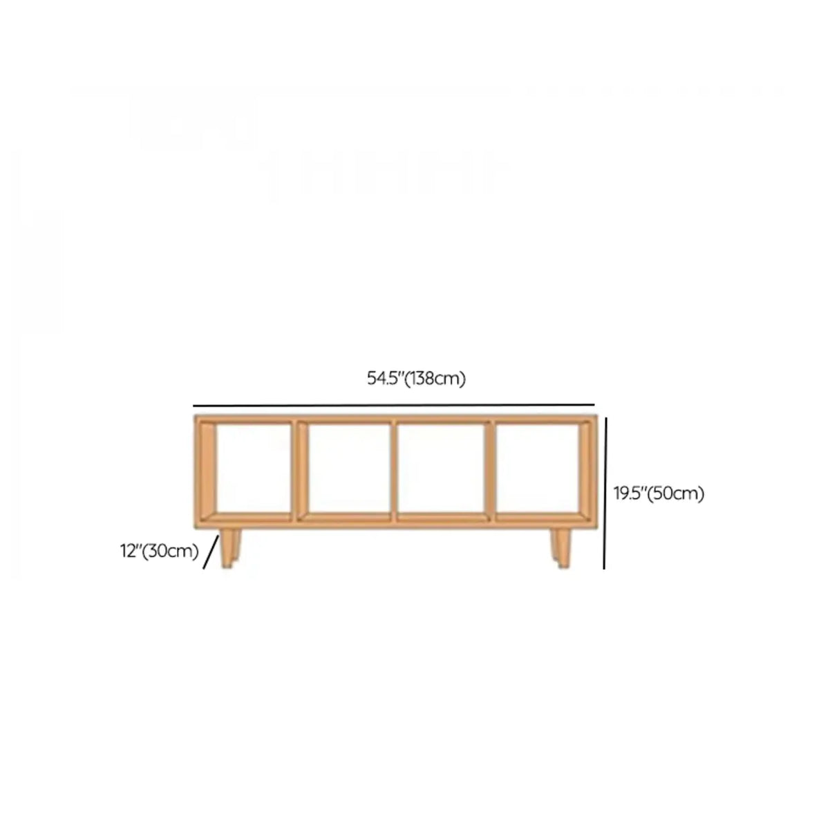 Nordic Simple Rectangular Open Back Wooden Bookcases Image - 35