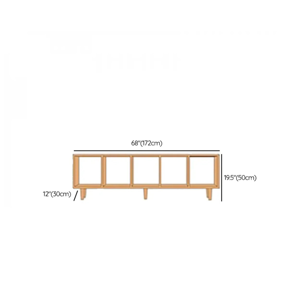 Nordic Simple Rectangular Open Back Wooden Bookcases Image - 36