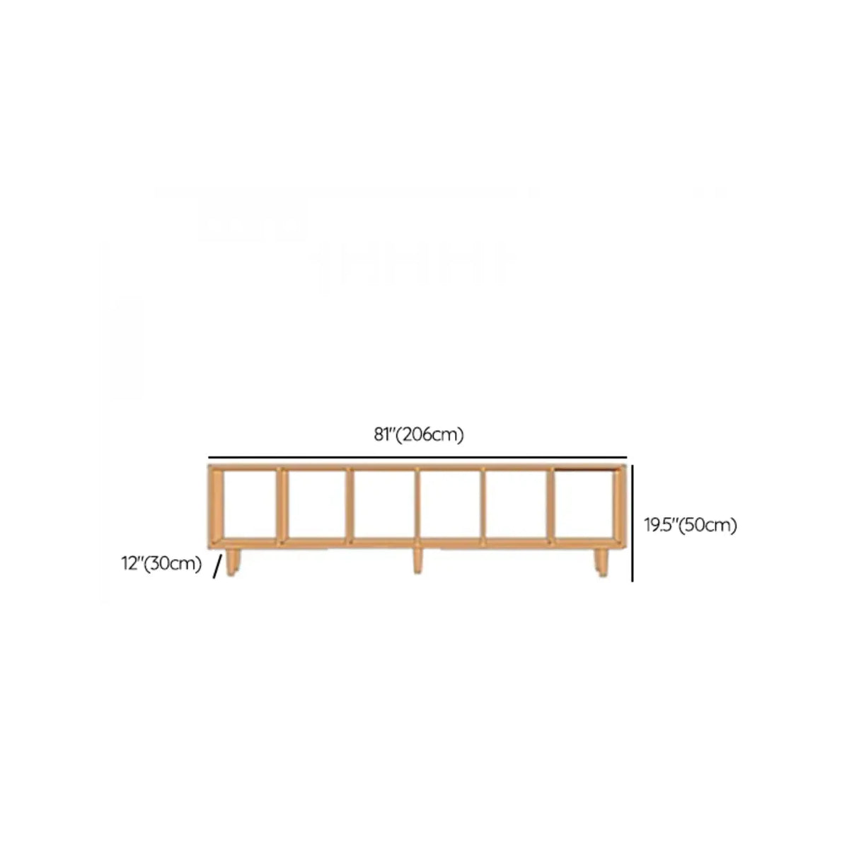 Nordic Simple Rectangular Open Back Wooden Bookcases Image - 37