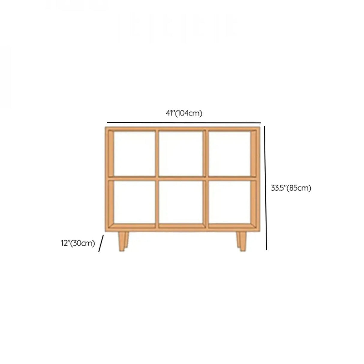 Nordic Simple Rectangular Open Back Wooden Bookcases Image - 39