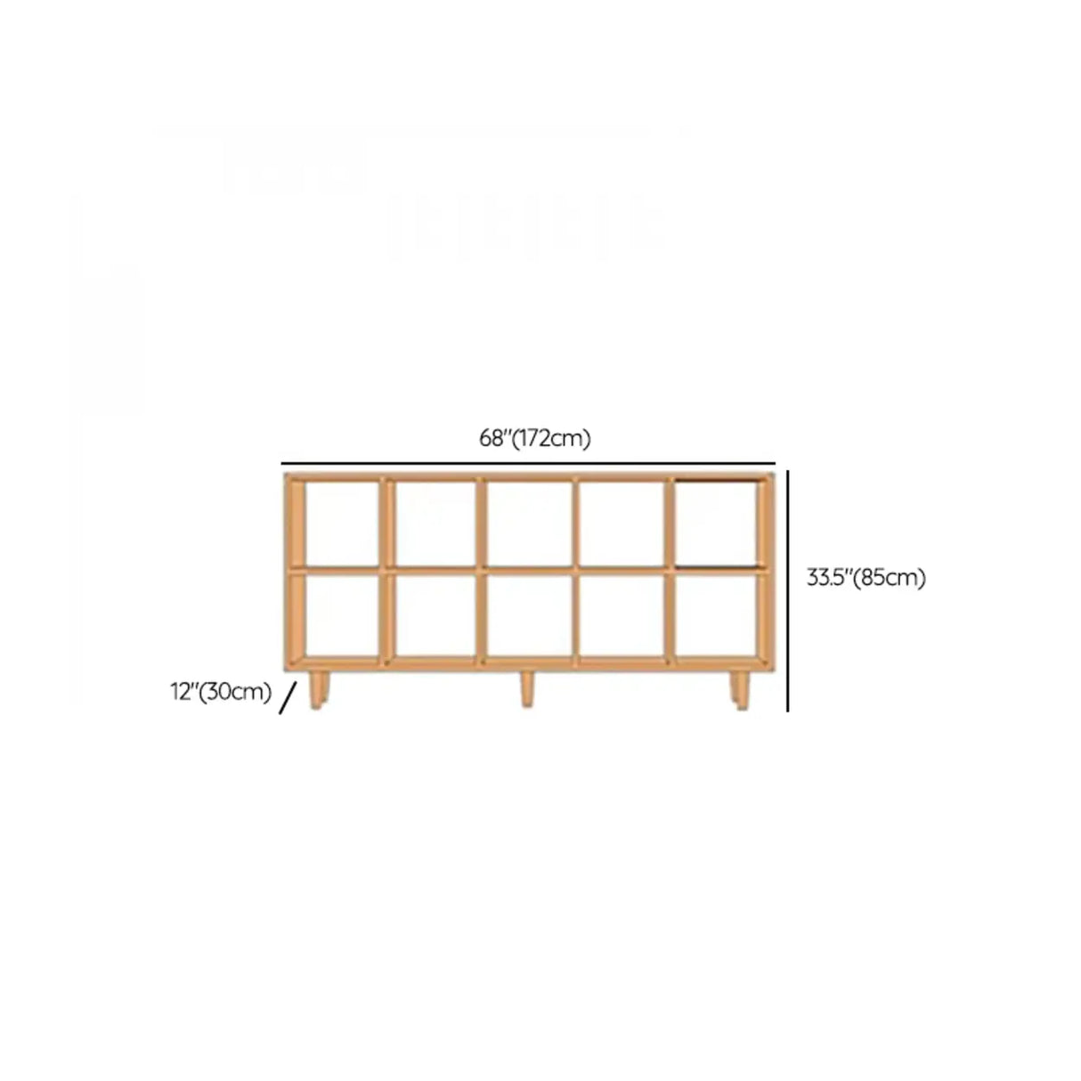 Nordic Simple Rectangular Open Back Wooden Bookcases Image - 41
