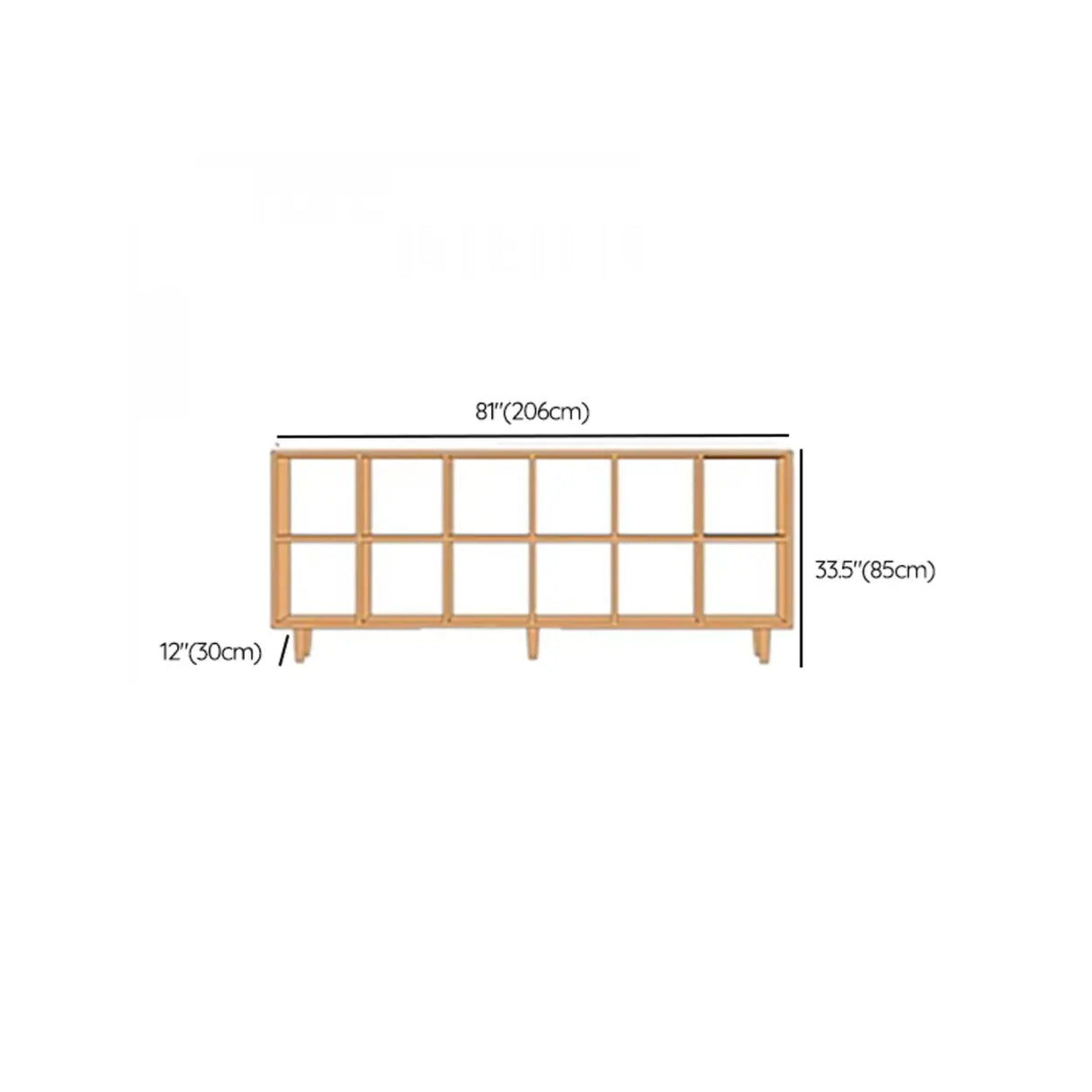 Nordic Simple Rectangular Open Back Wooden Bookcases Image - 42