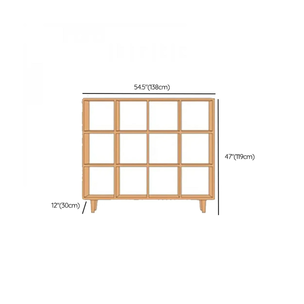 Nordic Simple Rectangular Open Back Wooden Bookcases Image - 44