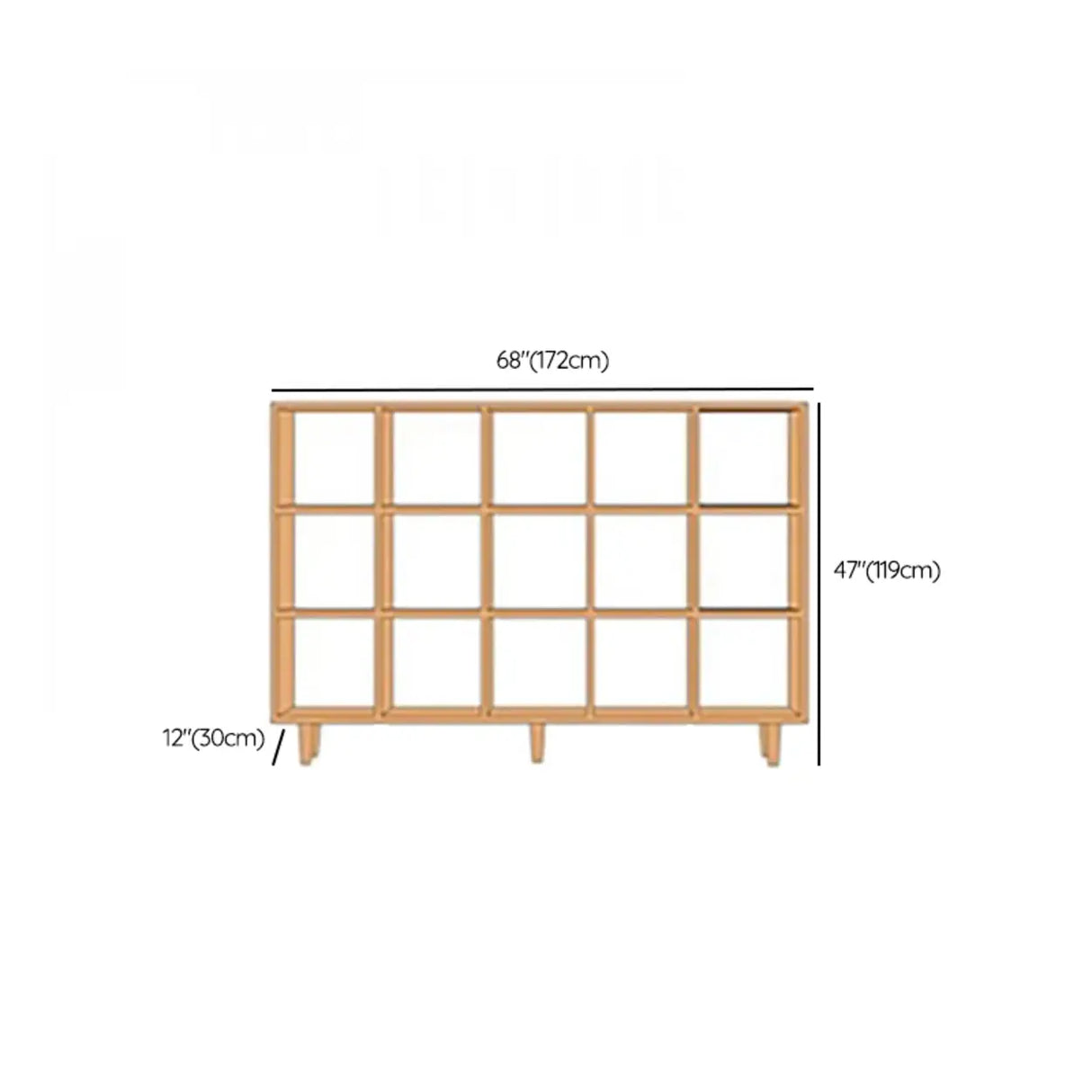 Nordic Simple Rectangular Open Back Wooden Bookcases Image - 45
