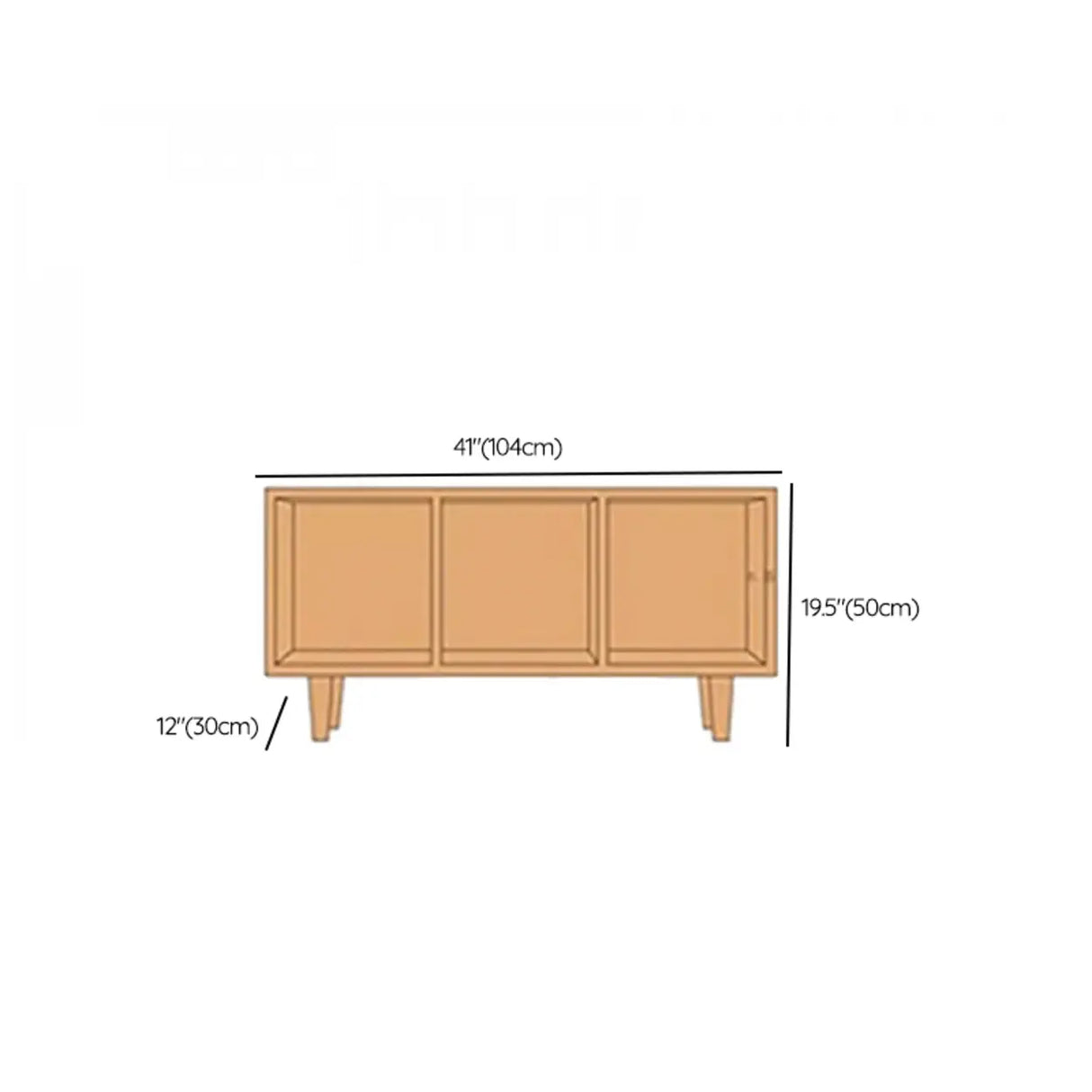 Nordic Simple Rectangular Open Back Wooden Bookcases Image - 46