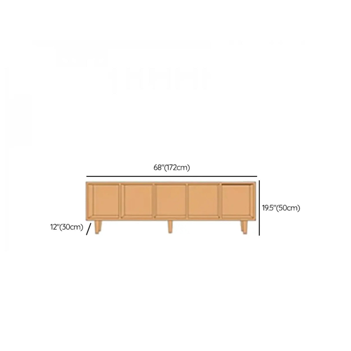 Nordic Simple Rectangular Open Back Wooden Bookcases Image - 48