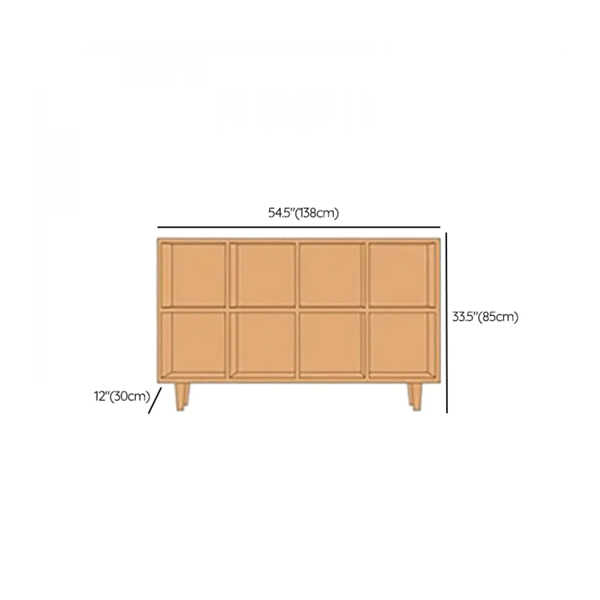 Nordic Simple Rectangular Open Back Wooden Bookcases Image - 52