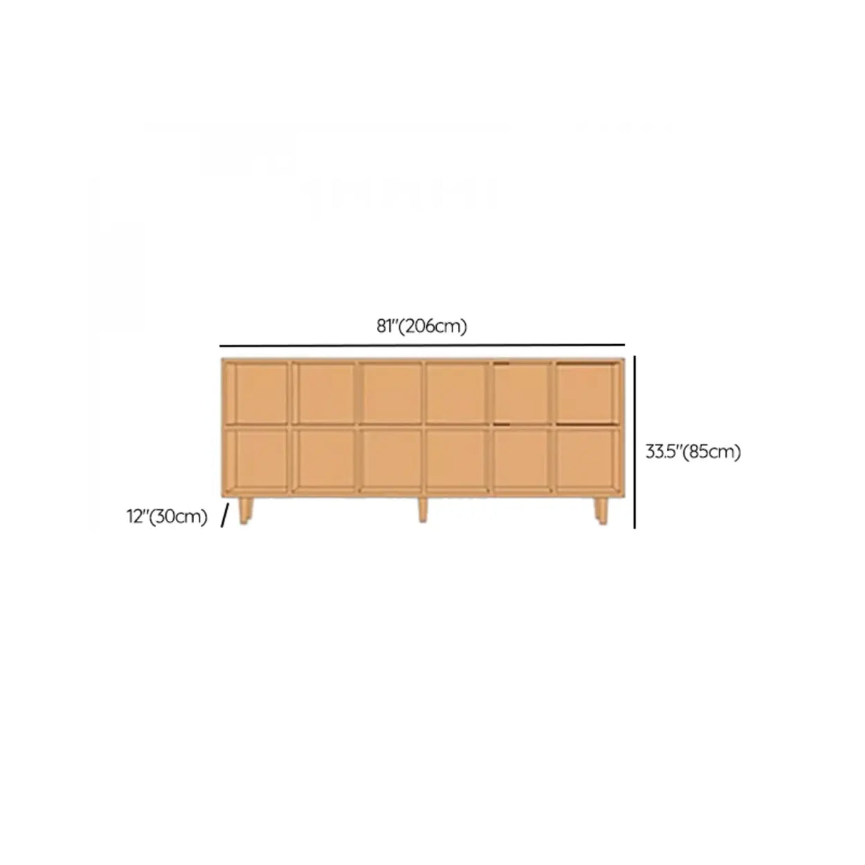 Nordic Simple Rectangular Open Back Wooden Bookcases Image - 54