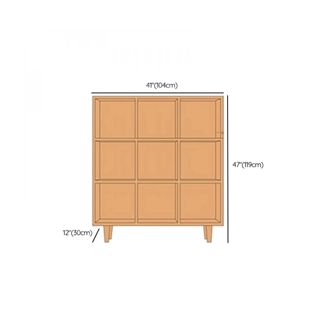 Nordic Simple Rectangular Open Back Wooden Bookcases Image - 55