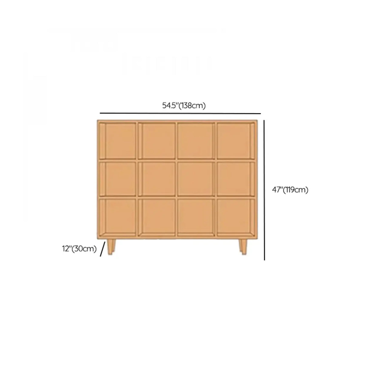 Nordic Simple Rectangular Open Back Wooden Bookcases Image - 56